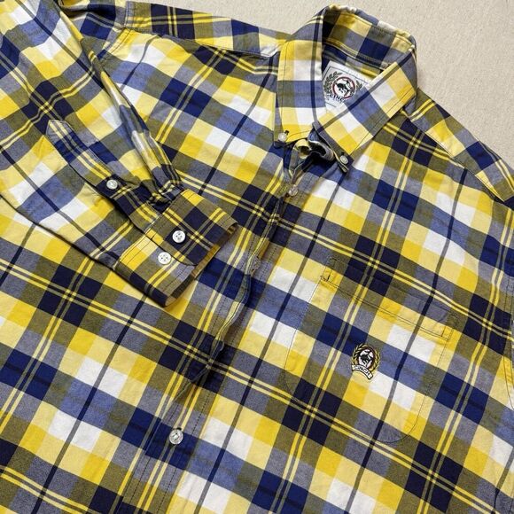 Cinch Shirt Medium Yellow Plaid Long Sleeve Button Down Western Pocket Cowboy - Picture 1 of 6
